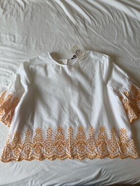 Miss Selfridge Cream Scoop Neck Blouse